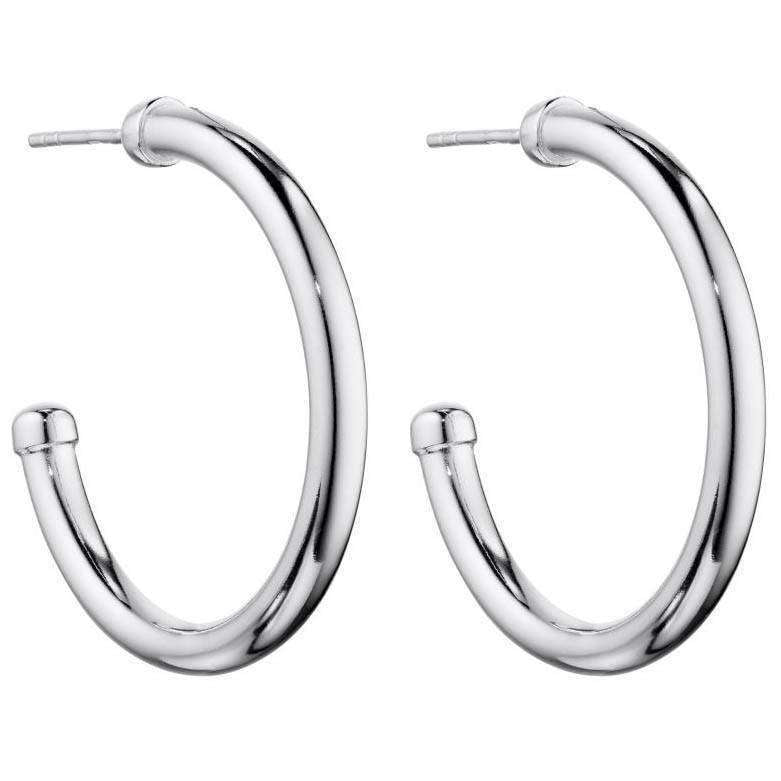 Beginnings Small Tube Hoop Earrings - Silver