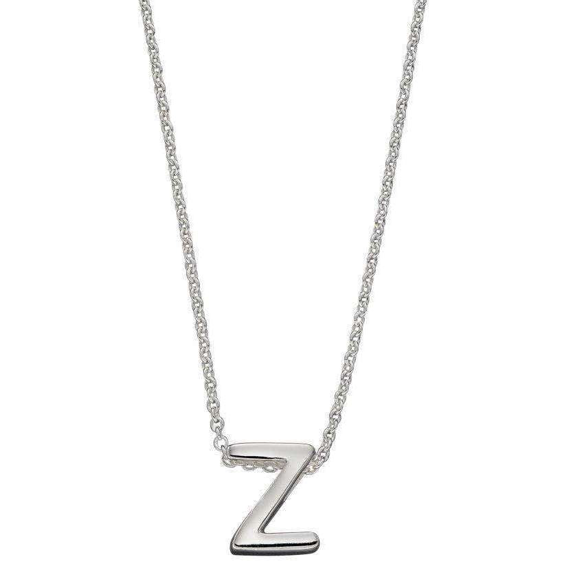 Beginnings Z Initial Plain Necklace - Silver
