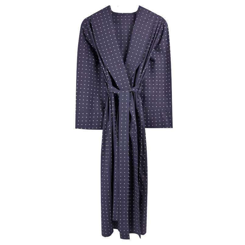 Bown of London Atlas Polka Dot  Lightweight Dressing Gown - Grey