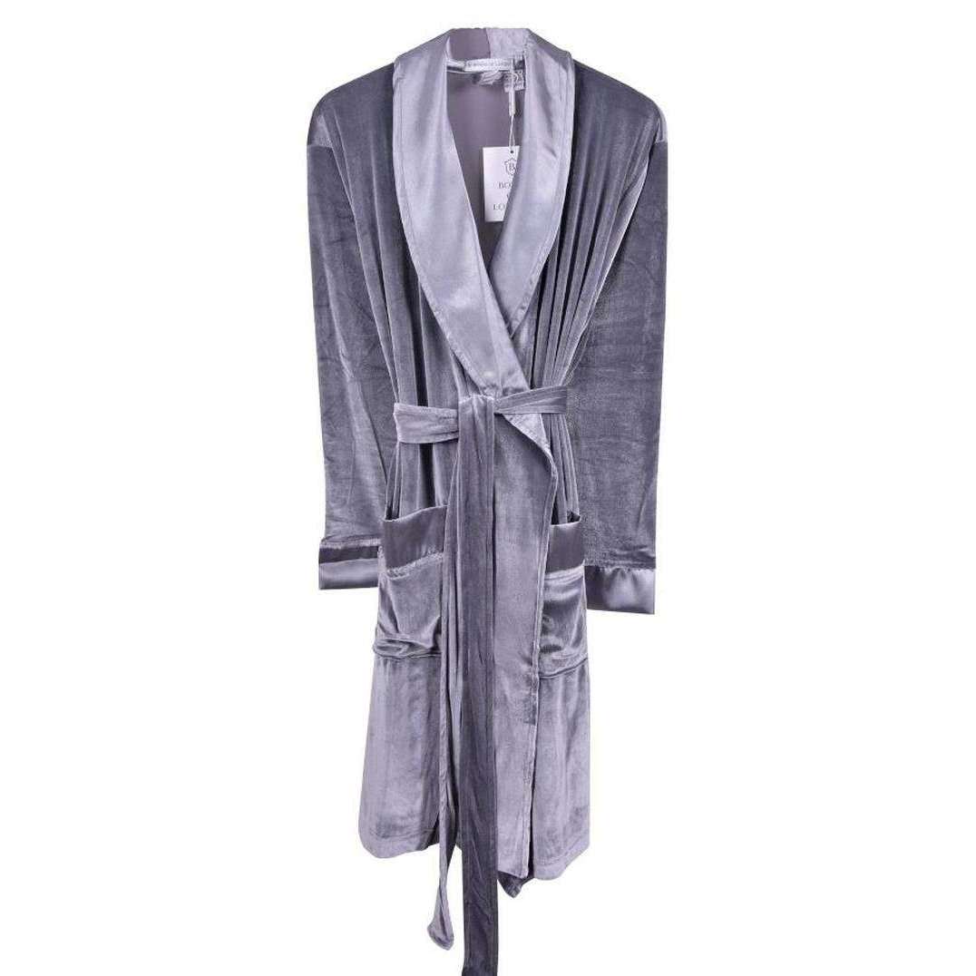 Bown of London Lunar Velvet Robe - Grey - Small - 8-10 UK | 4-6 US | 90-97cm | 36"- 38"