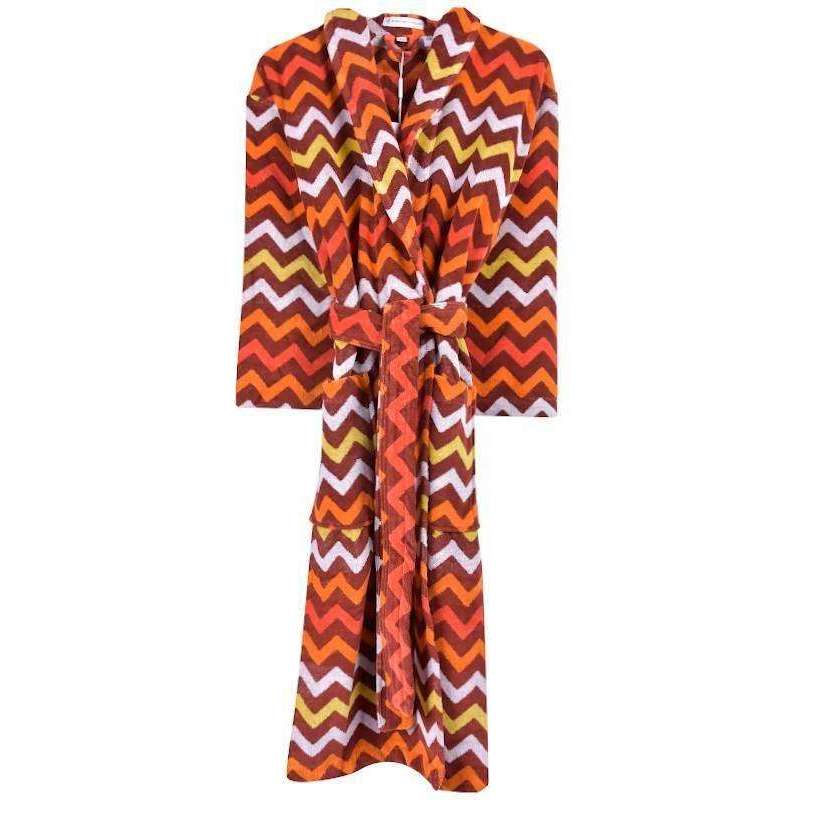 Bown of London New England Zig Zag Dressing Gown - Orange