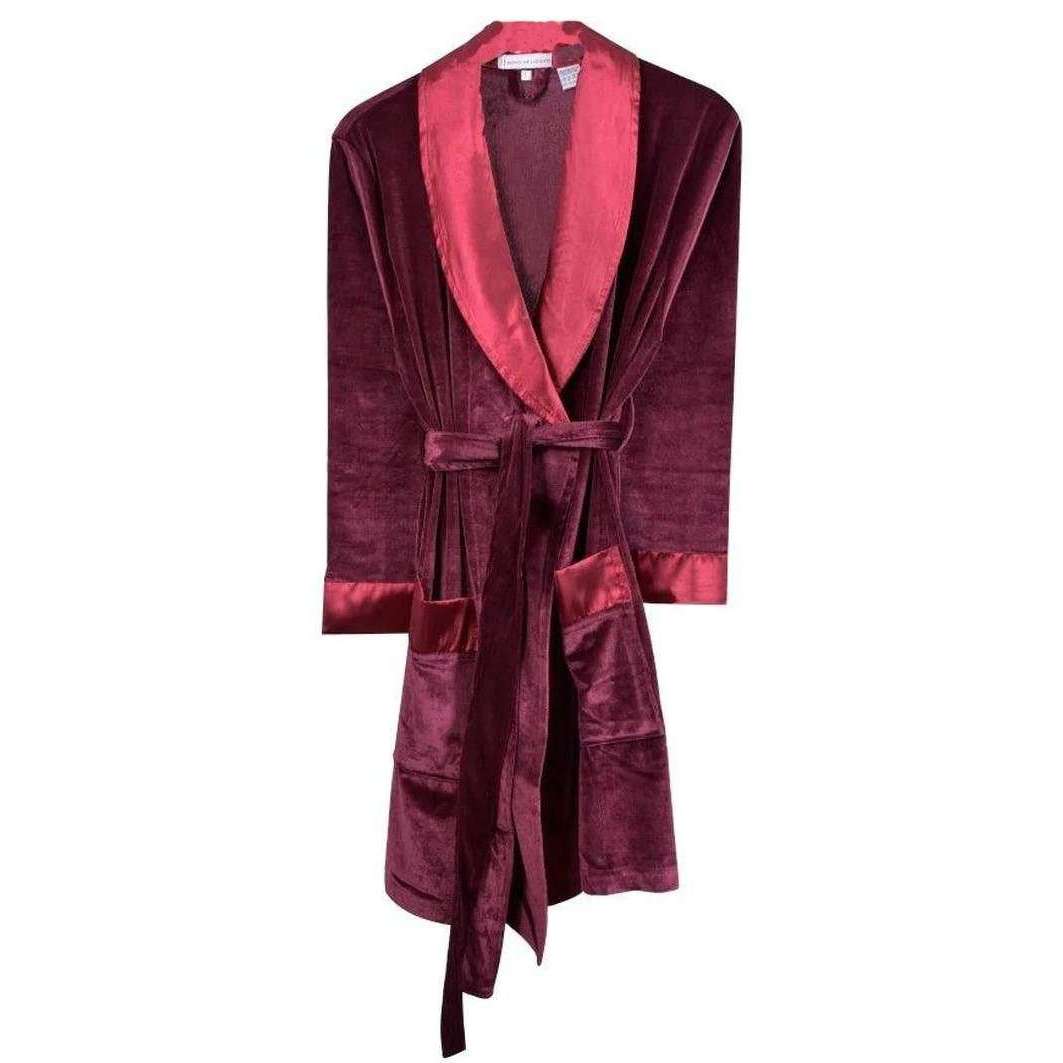 Bown of London Venus Velvet Robe - Burgundy - Small - 8-10 UK | 4-6 US | 90-97cm | 36"- 38"