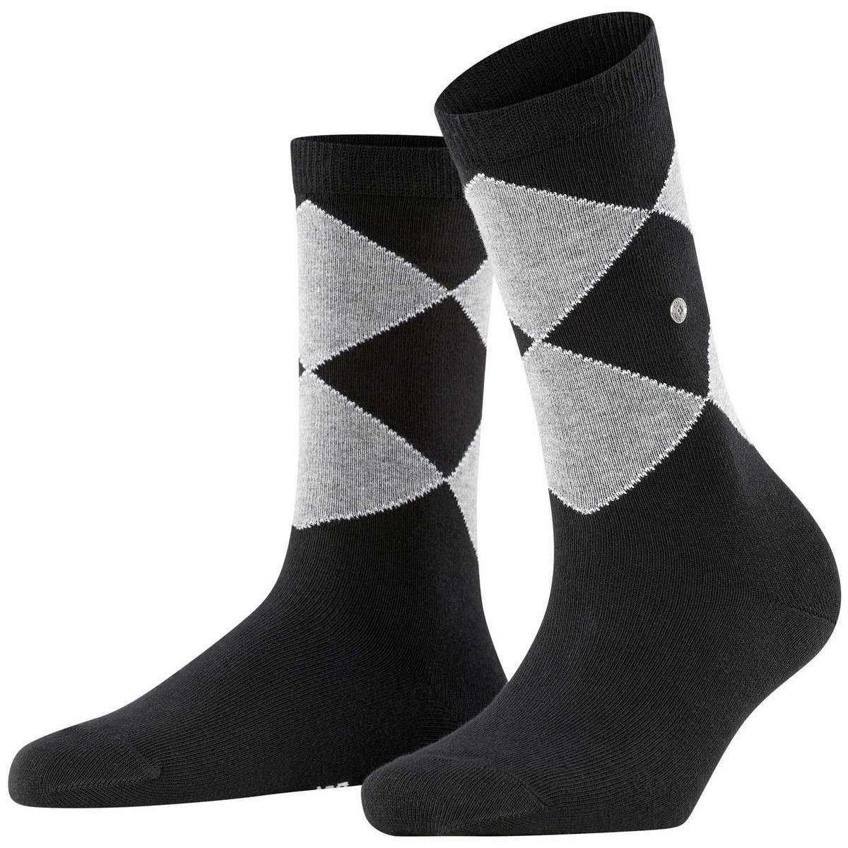 Burlington Darlington Socks - Black/Grey