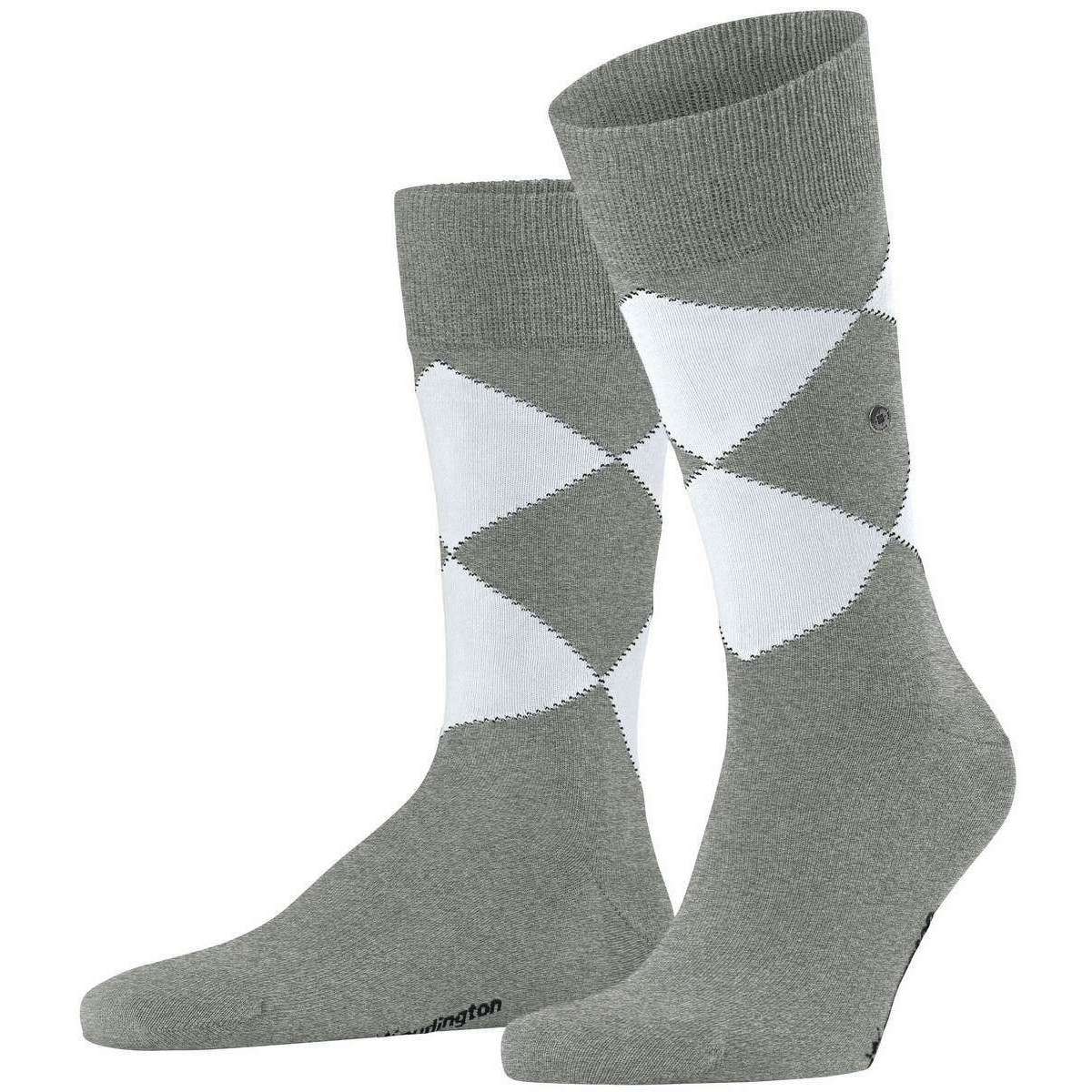 Burlington Kingston Socks - Light Grey/White