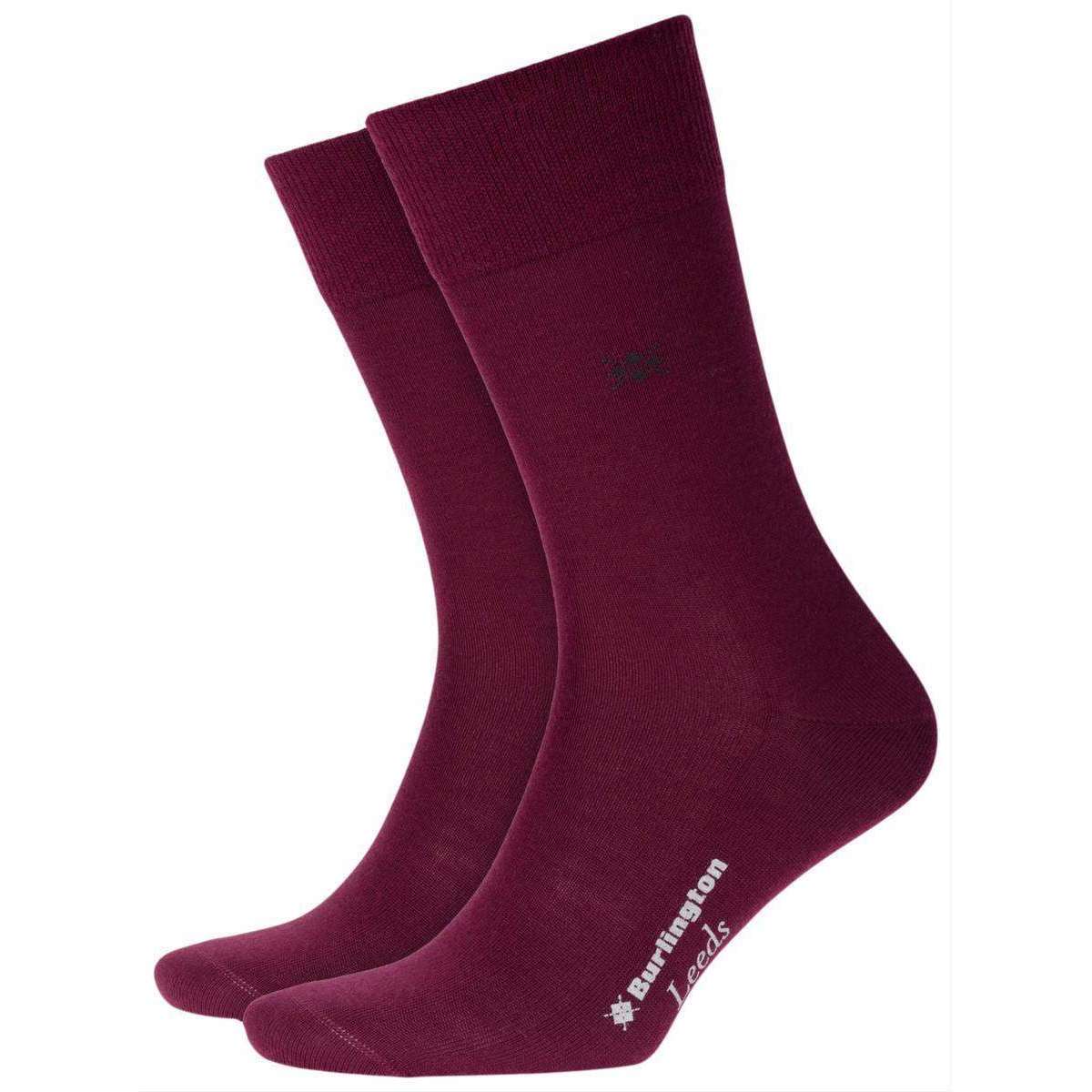 Burlington Leeds Socks - Merlot Red