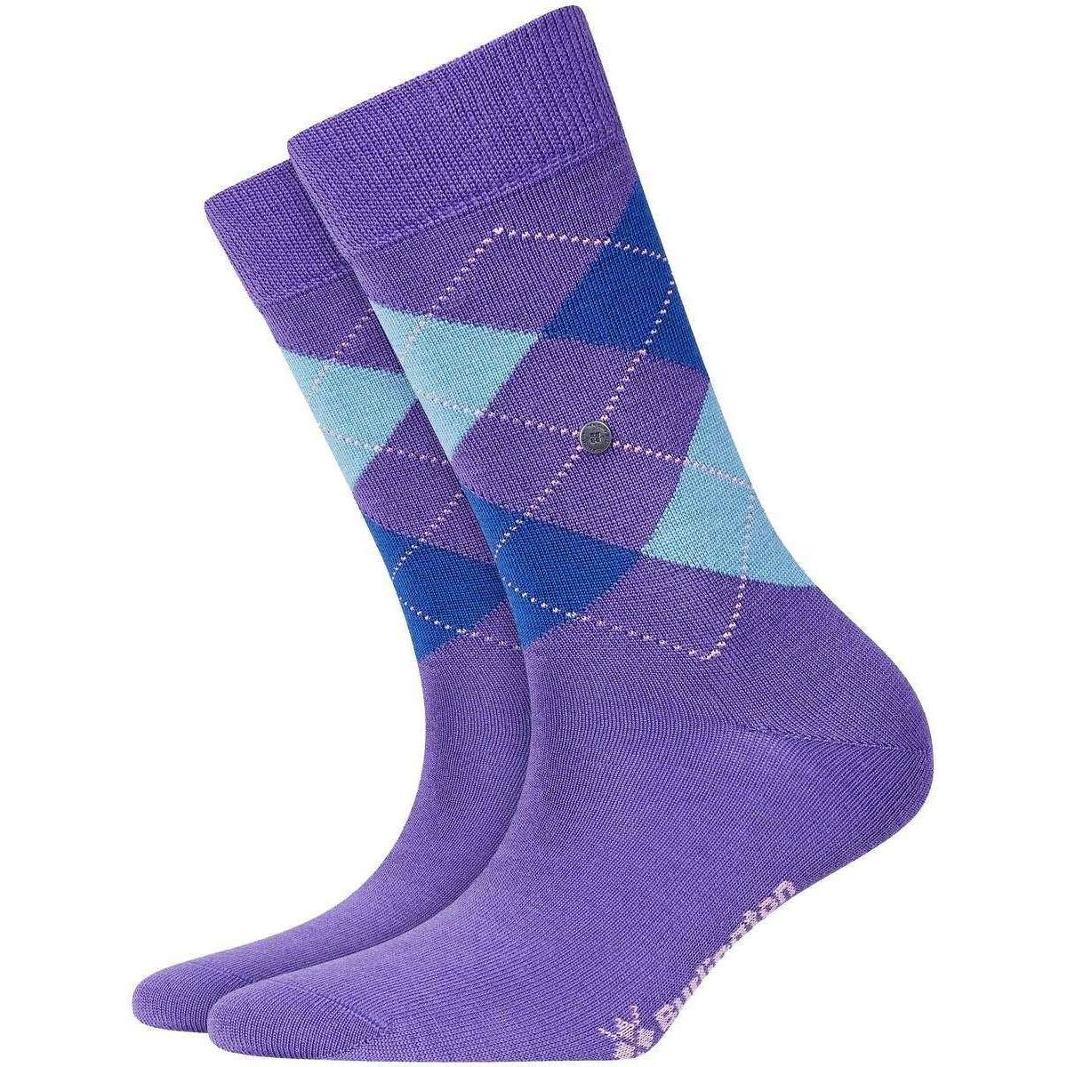 Burlington Marylebone Socks - Purple/Teal/Blue