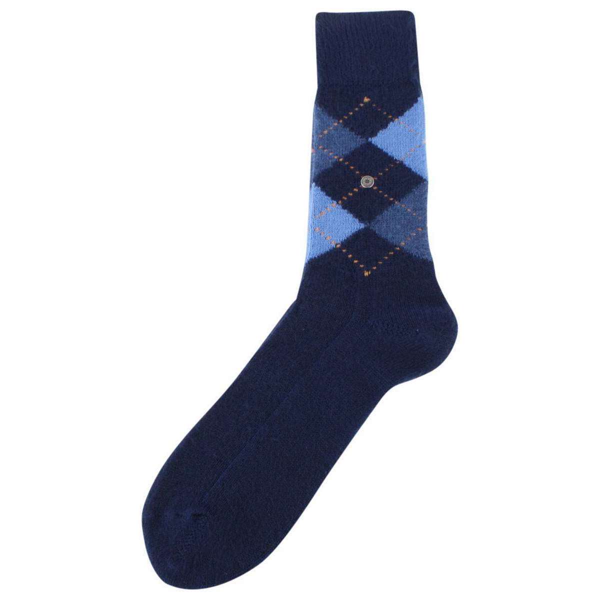 Burlington Preston Argyle Socks - Navy/Blue