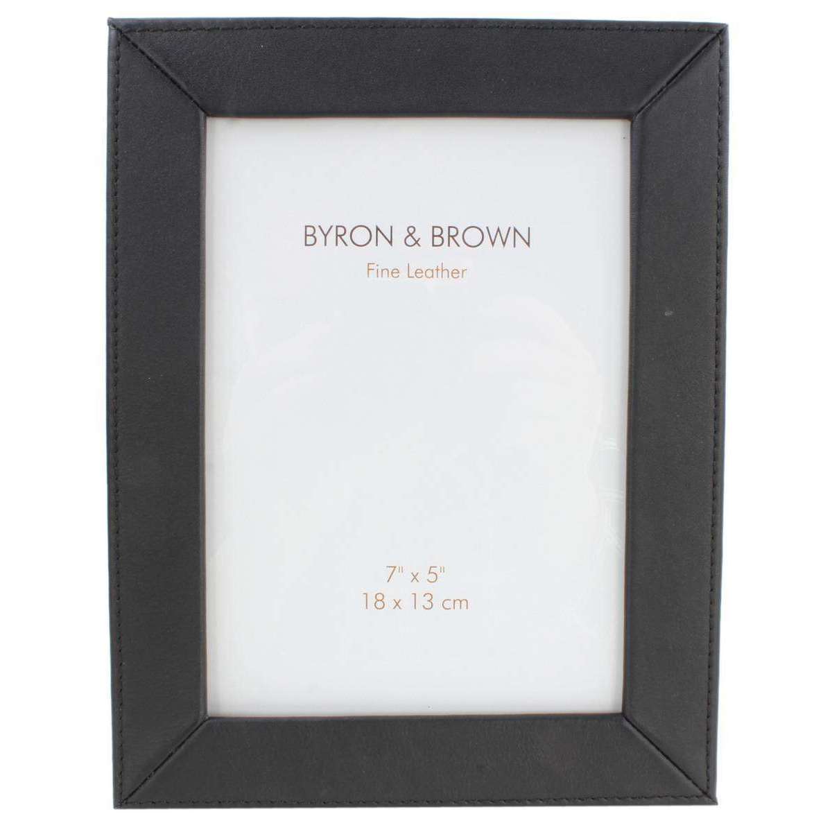 Byron and Brown Nappa Slim Classic Photo Frame 5x7 - Black