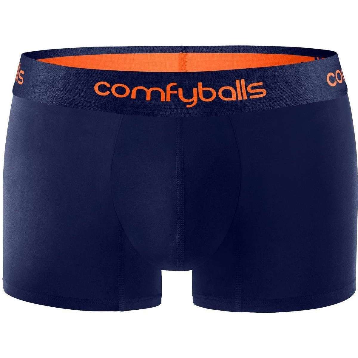 Comfyballs Cotton Regular Boxer - Navy/Tangerine