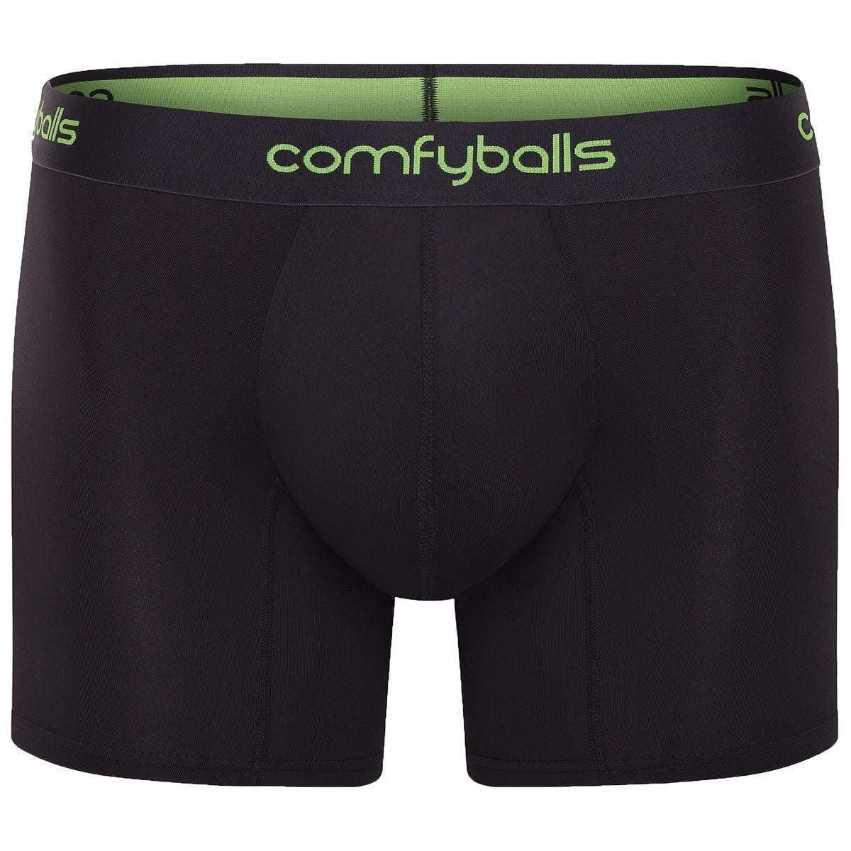 Comfyballs Performance Long Boxer - Charcoal/Viper Green