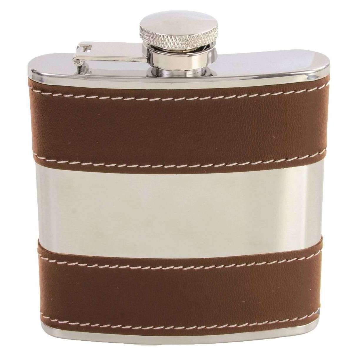 David Van Hagen 6oz Hip Flask - Silver