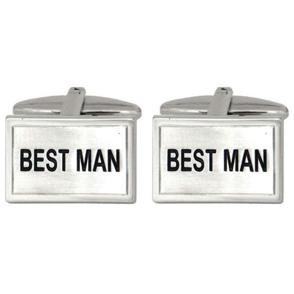 David Van Hagen Best Man Cufflinks - Silver