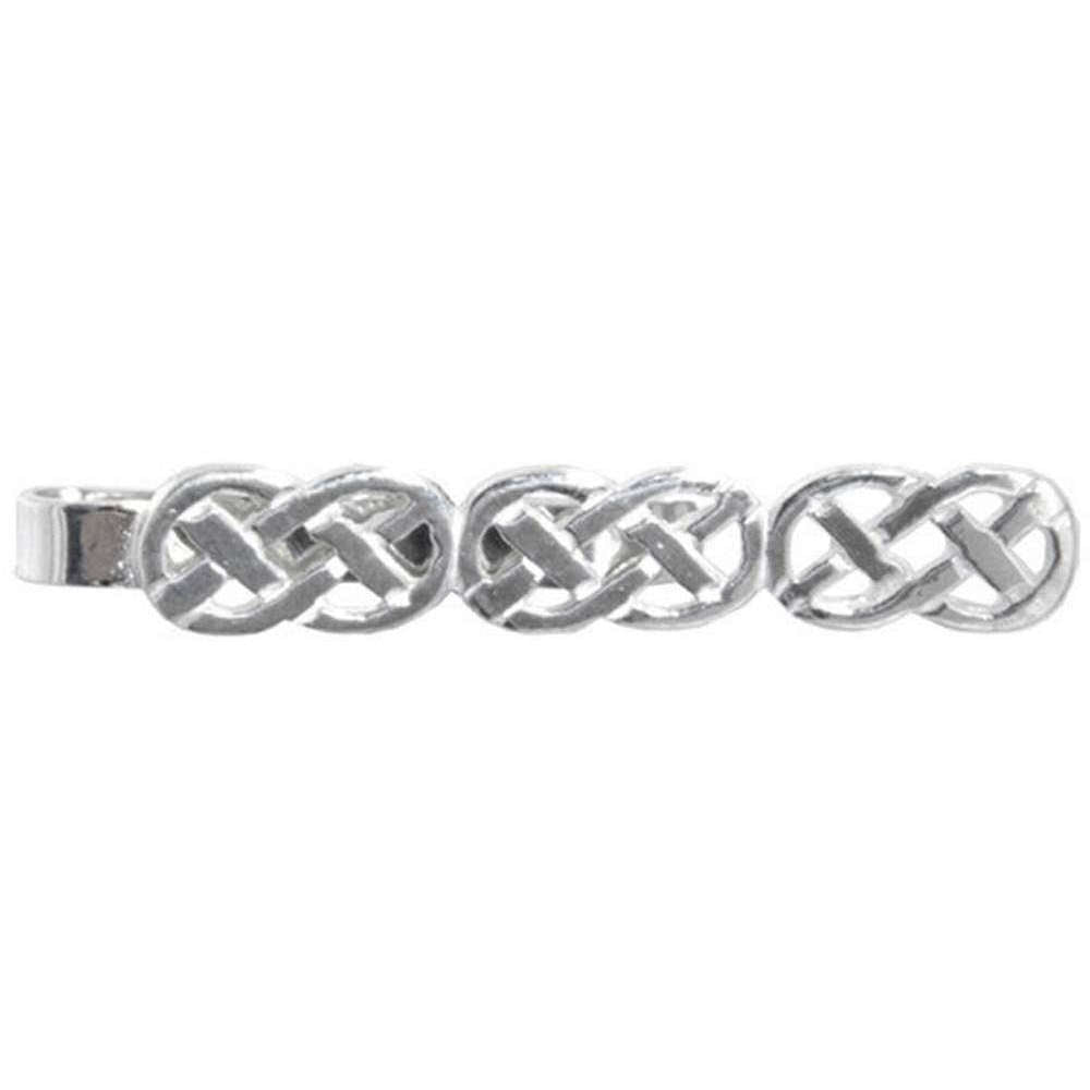 David Van Hagen Celtic Sterling Silver Tie Slide - Silver