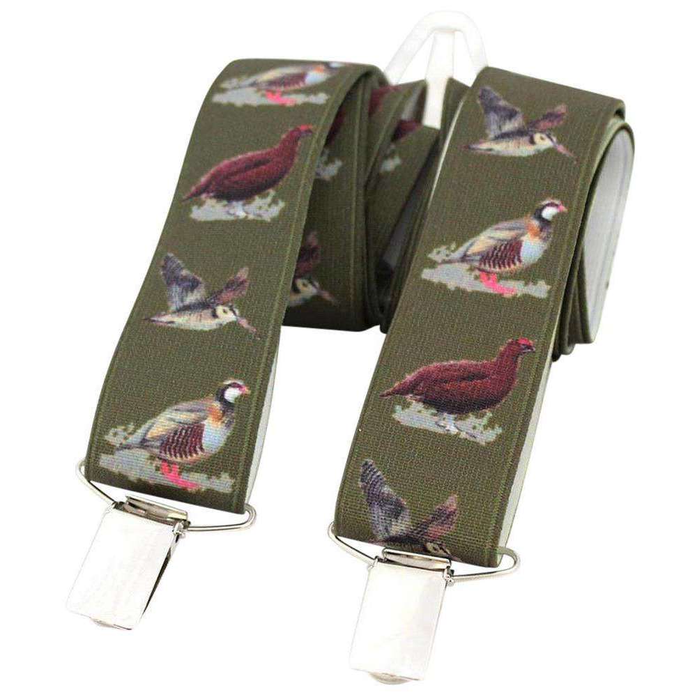 David Van Hagen Country Birds Braces - Green