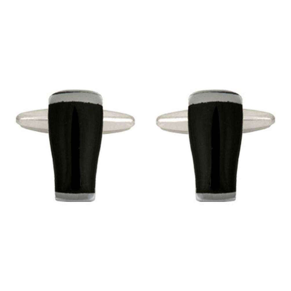 David Van Hagen Dark Beer Pint Glass Cufflinks - Black/White