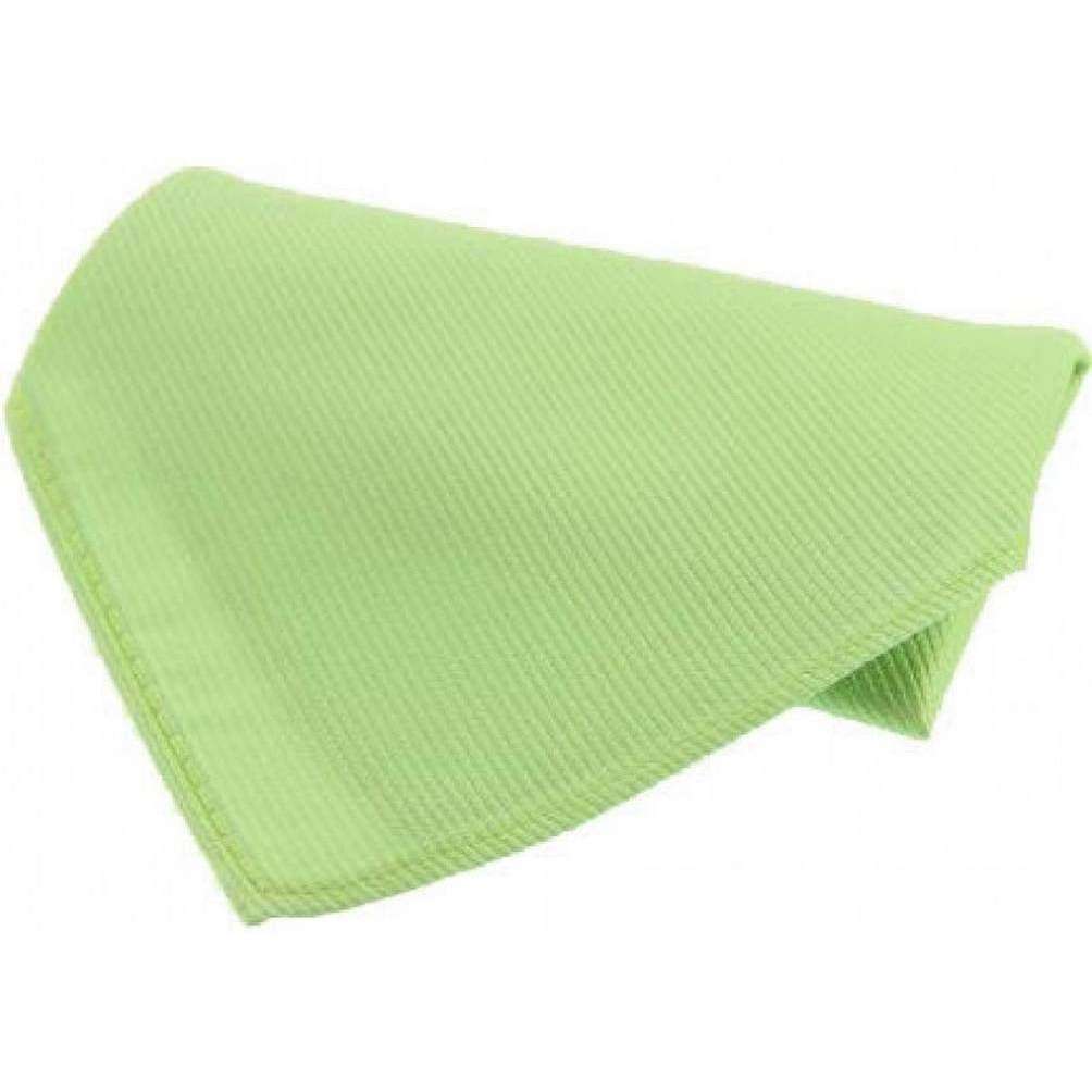 David Van Hagen Diagonal Twill Silk Pocket Square - Lime Green