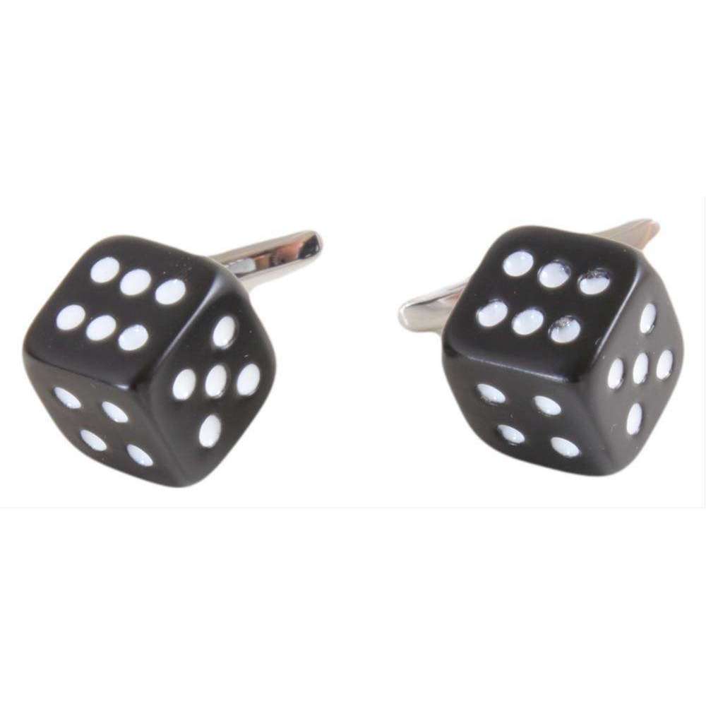 David Van Hagen Dice Cufflinks - Black/White