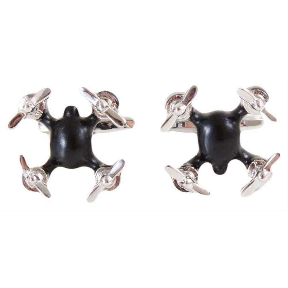 david van hagen drone cufflinks - black/silver