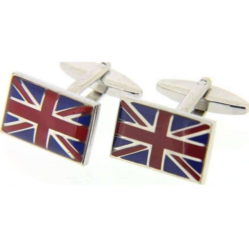 David Van Hagen Enamel Union Jack Cufflinks - Blue/Red/White