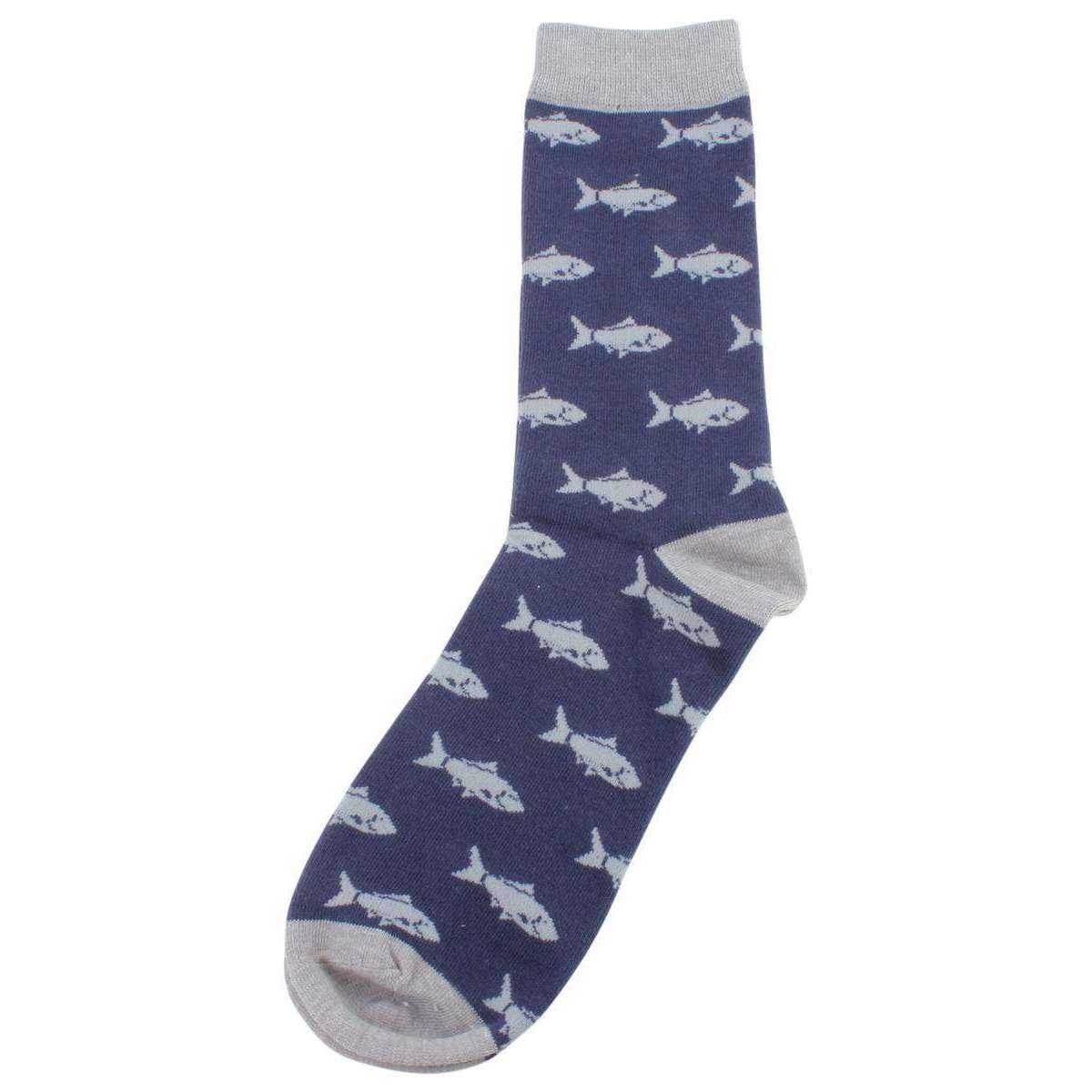 David Van Hagen Fish Socks - Blue/Grey