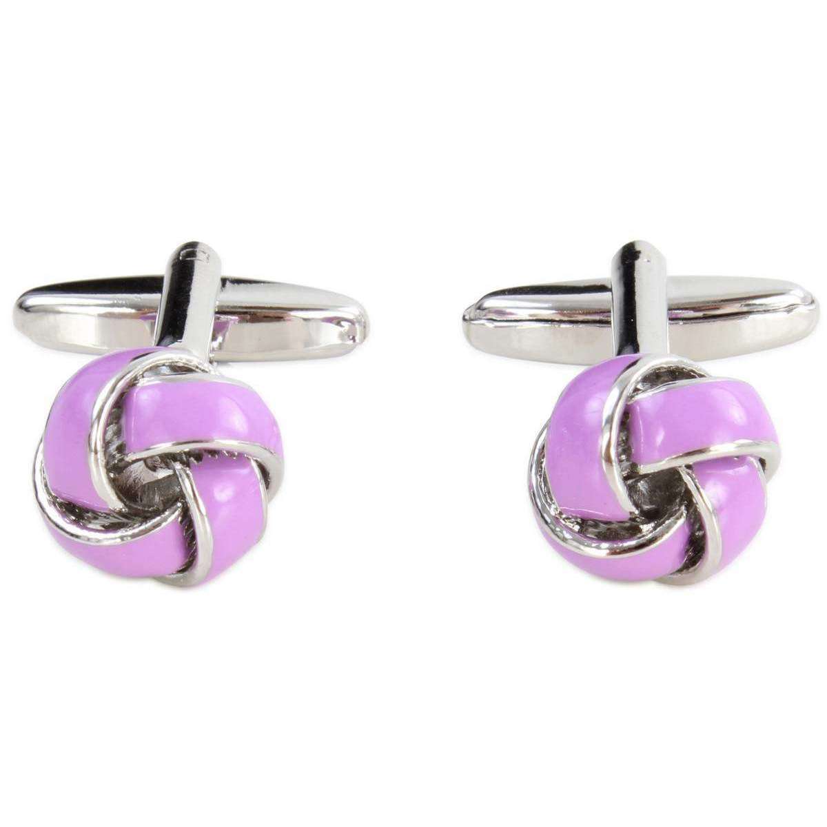 David Van Hagen Knot Cufflinks - Purple