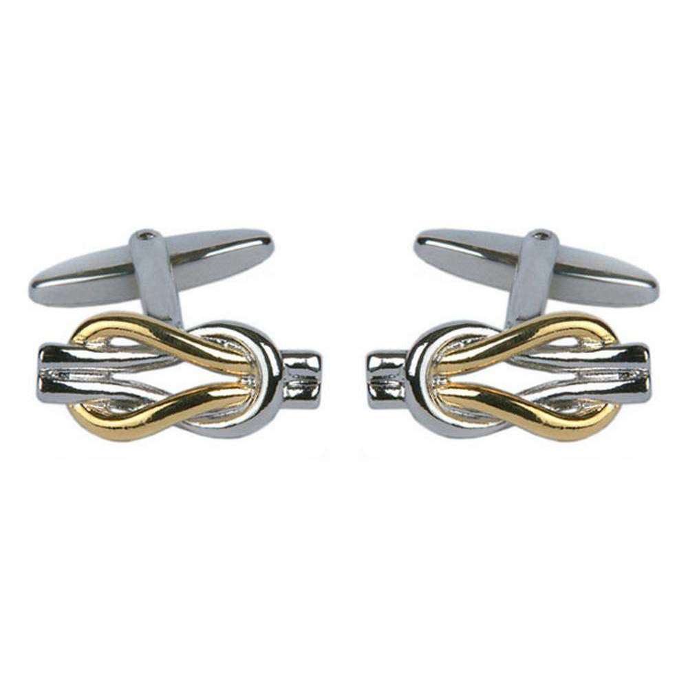 David Van Hagen Love Knot Cufflinks - Silver/Gold