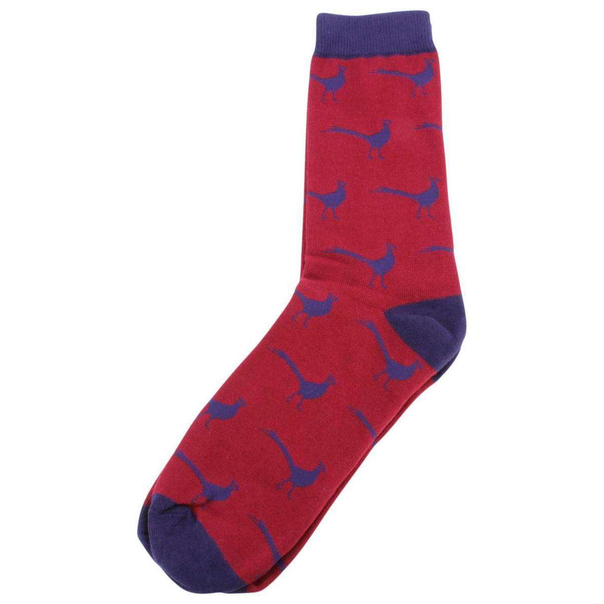 David Van Hagen Pheasant Socks - Red/Blue