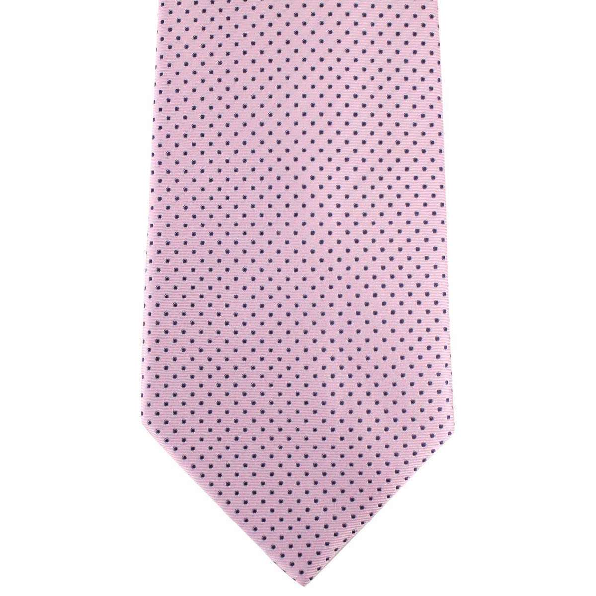 David Van Hagen Pin Dot Tie - Pink/Navy