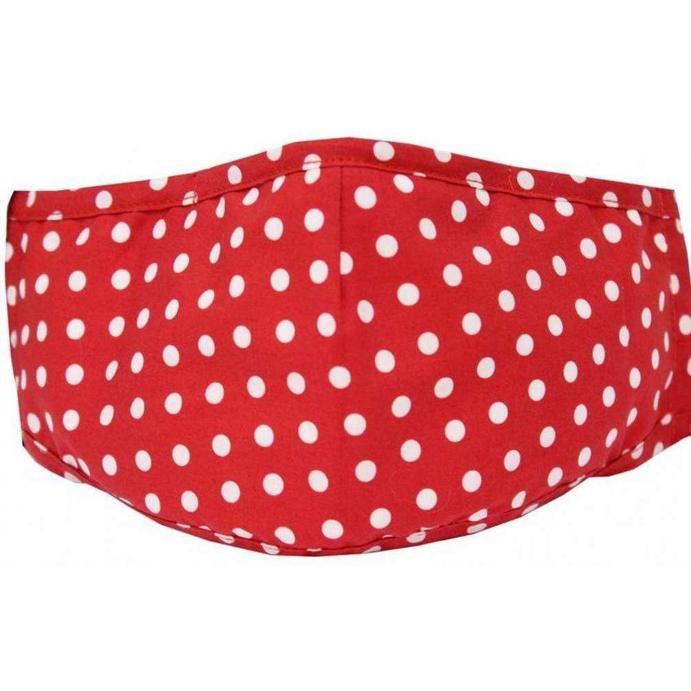 David Van Hagen Polka Dot Reusable Face Mask - Red