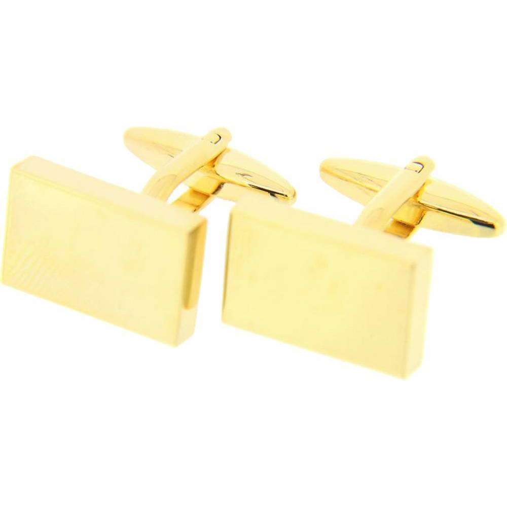 David Van Hagen Rectangular Cufflinks - Gold