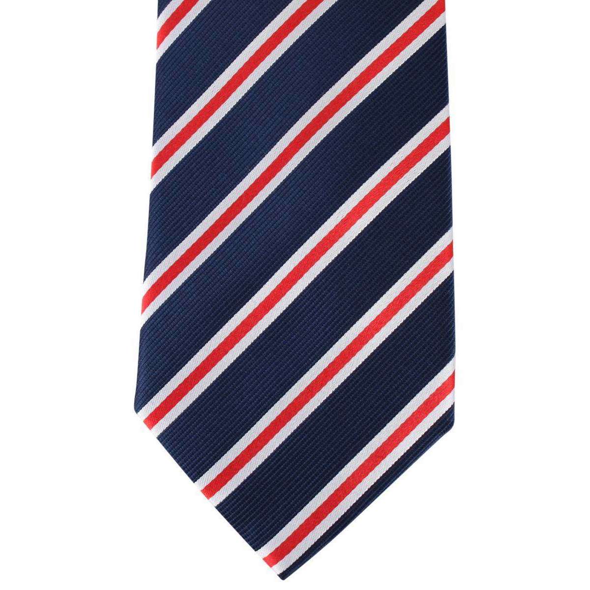 David Van Hagen Regimental Striped Tie - Navy/Red/White