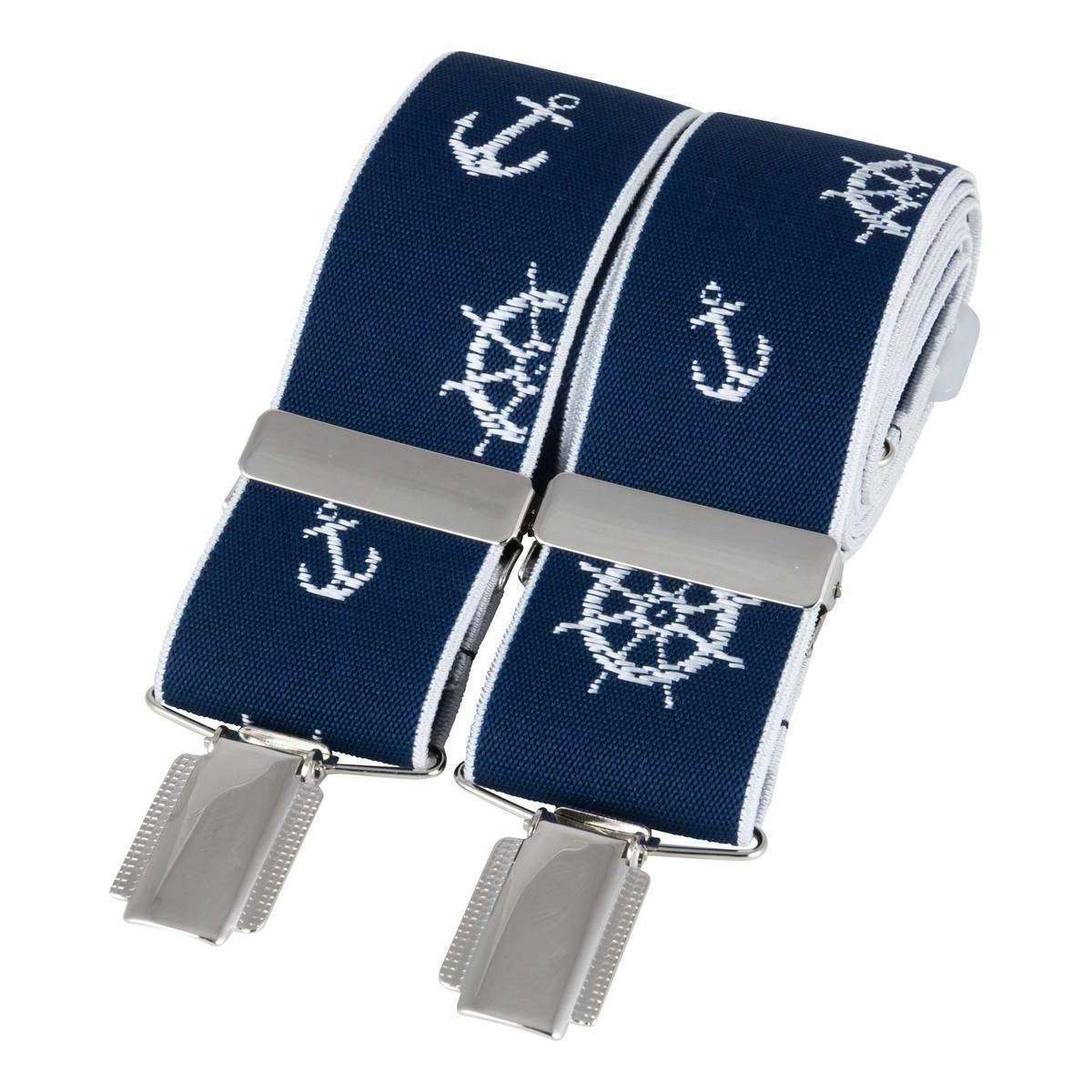 David Van Hagen Sailing Braces - Navy/White