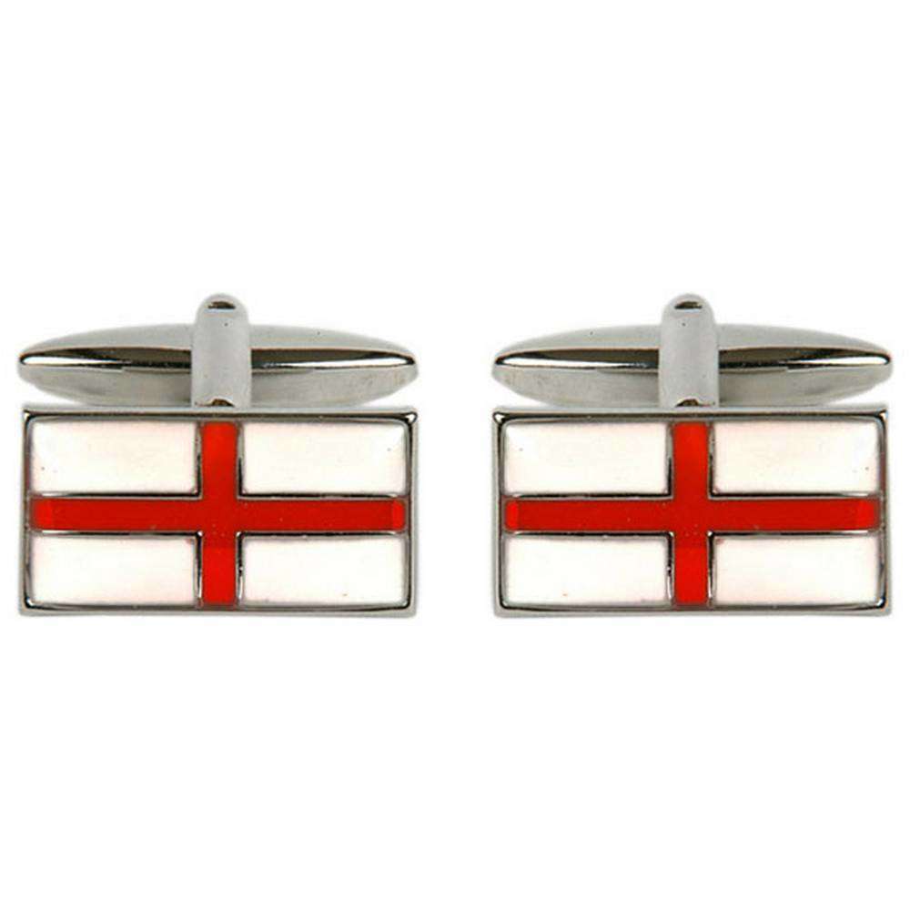 David Van Hagen St Georges Cross Cufflinks - Red/White