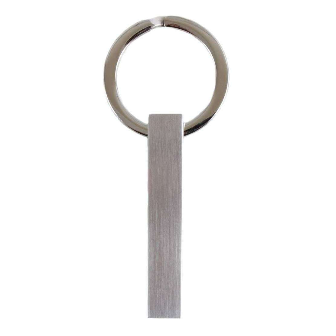 David Van Hagen Stainless Steel Key Ring - Silver