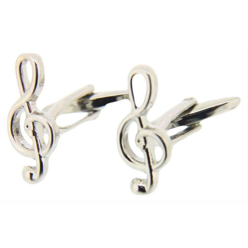 David Van Hagen Treble Clef Cufflinks - Silver