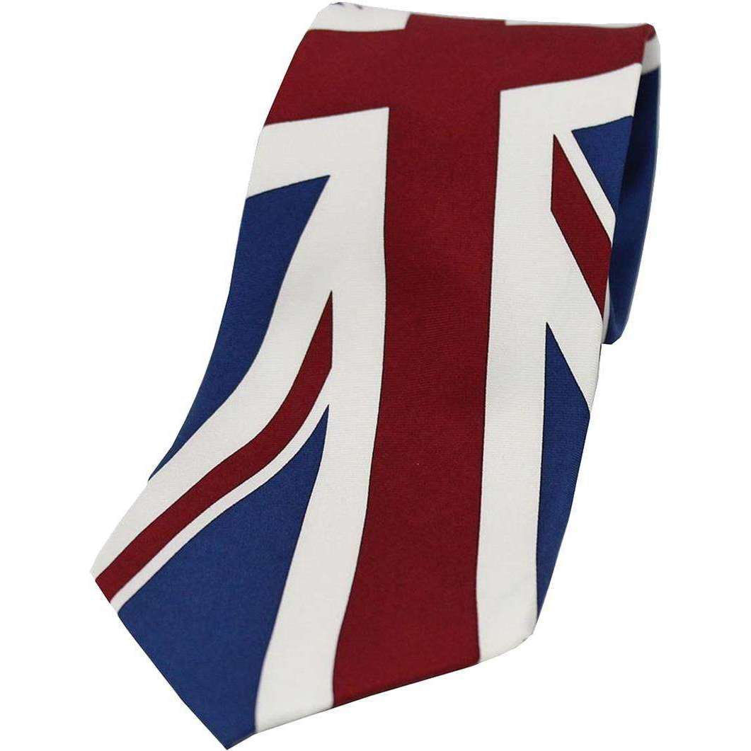 David Van Hagen Union Jack Silk Tie - Blue/Red/White