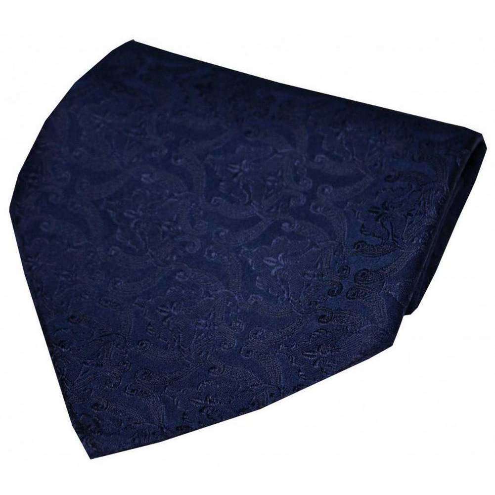 David Van Hagen Victorian Wallpaper Silk Handkerchief - Navy