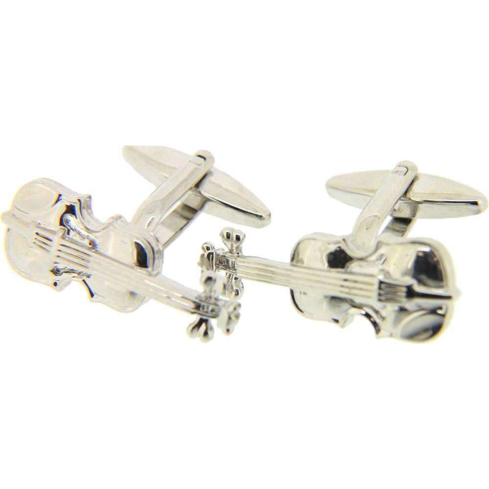 David Van Hagen Violin Cufflinks - Silver