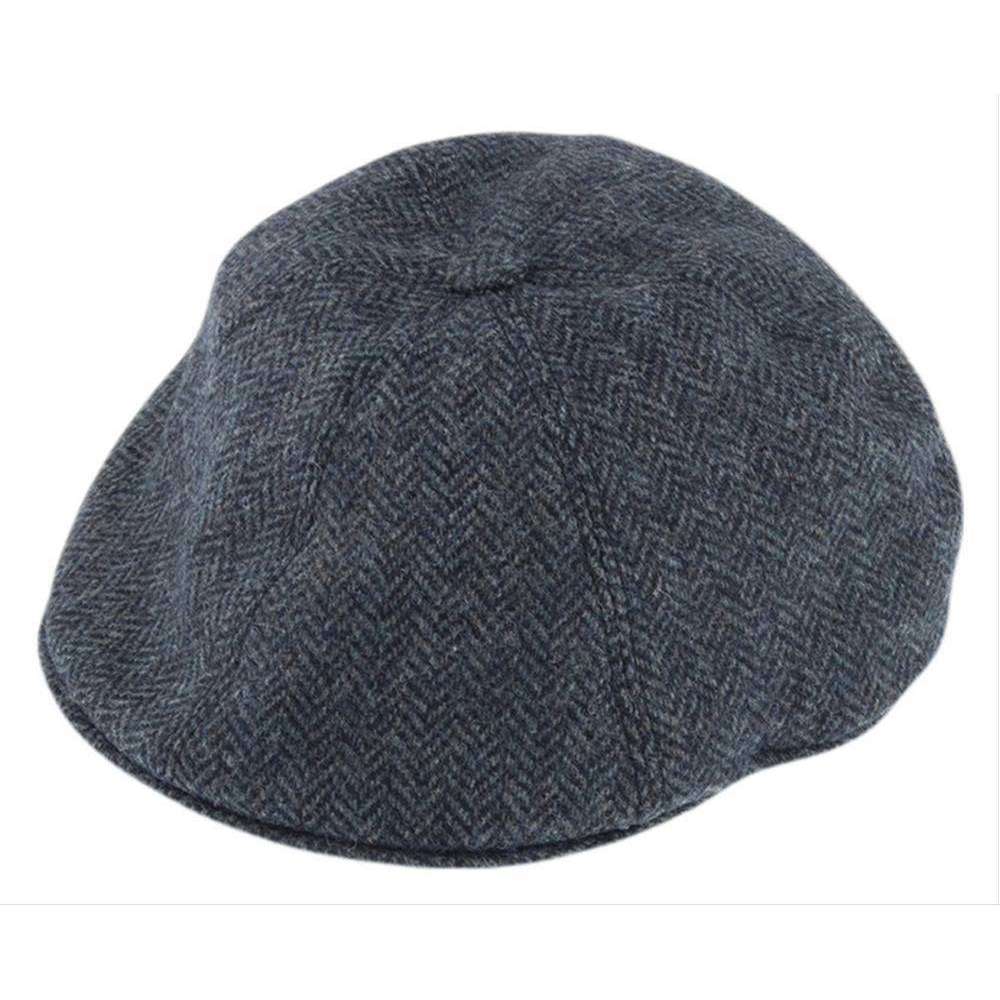 Dents Abraham Moon Tweed Drivers Cap - Navy