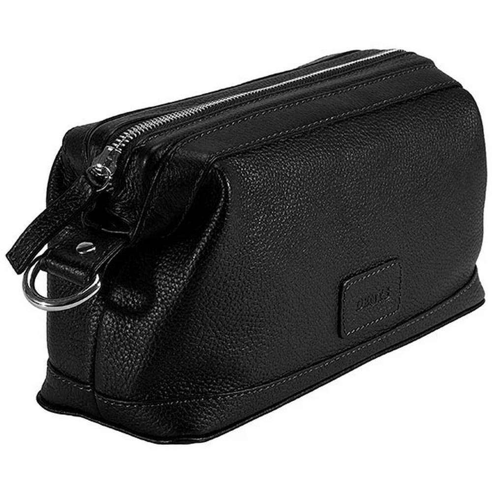 Dents Beauley Pebble Grain Leather Wash Bag - Black