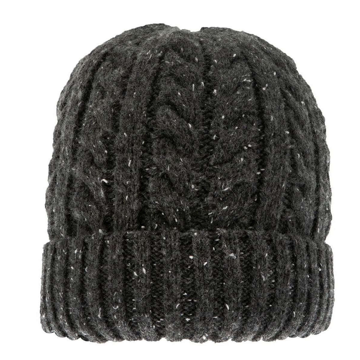 Dents Cable Knit Wool Blend Beanie Hat - Charcoal
