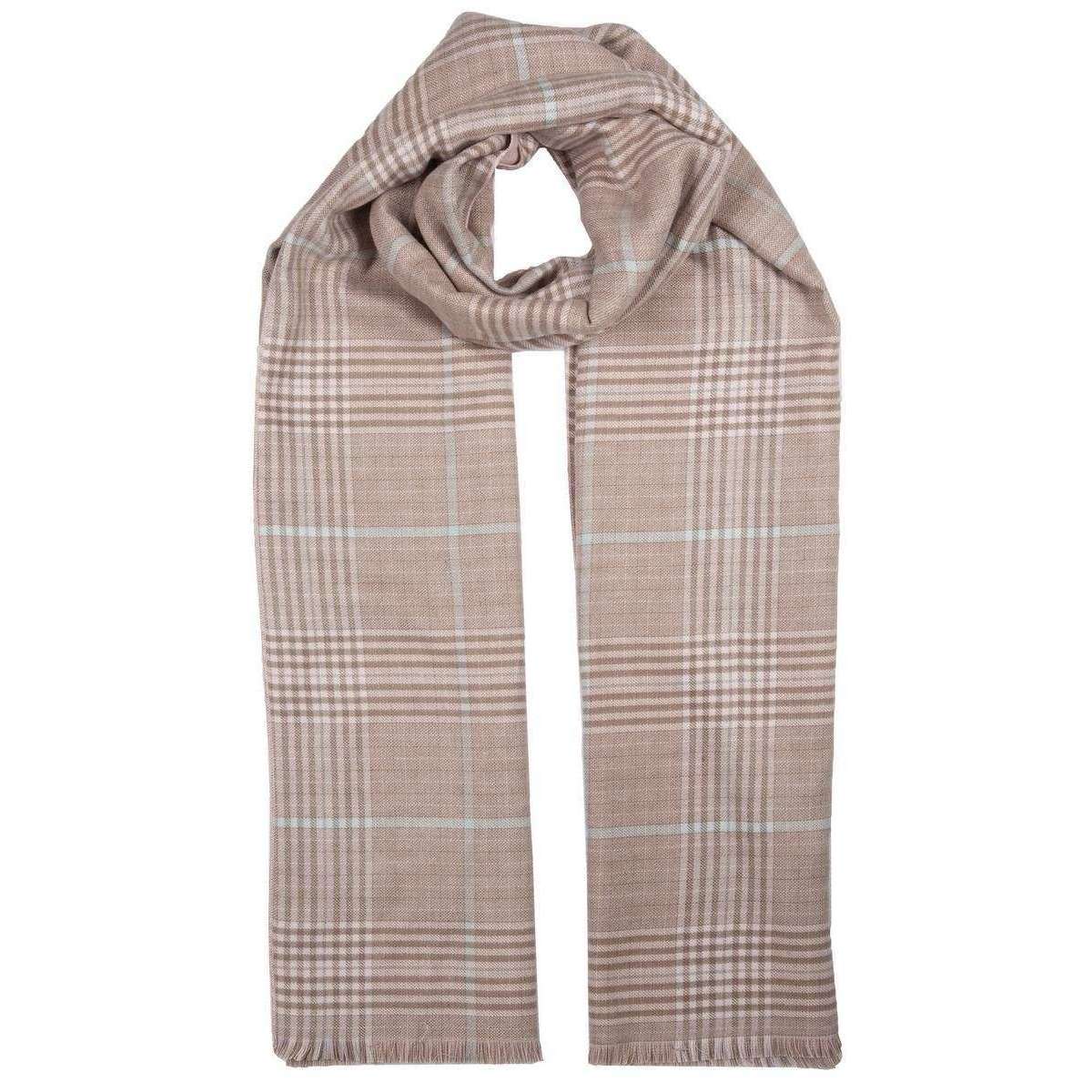 Dents Check Stole Scarf - Pink