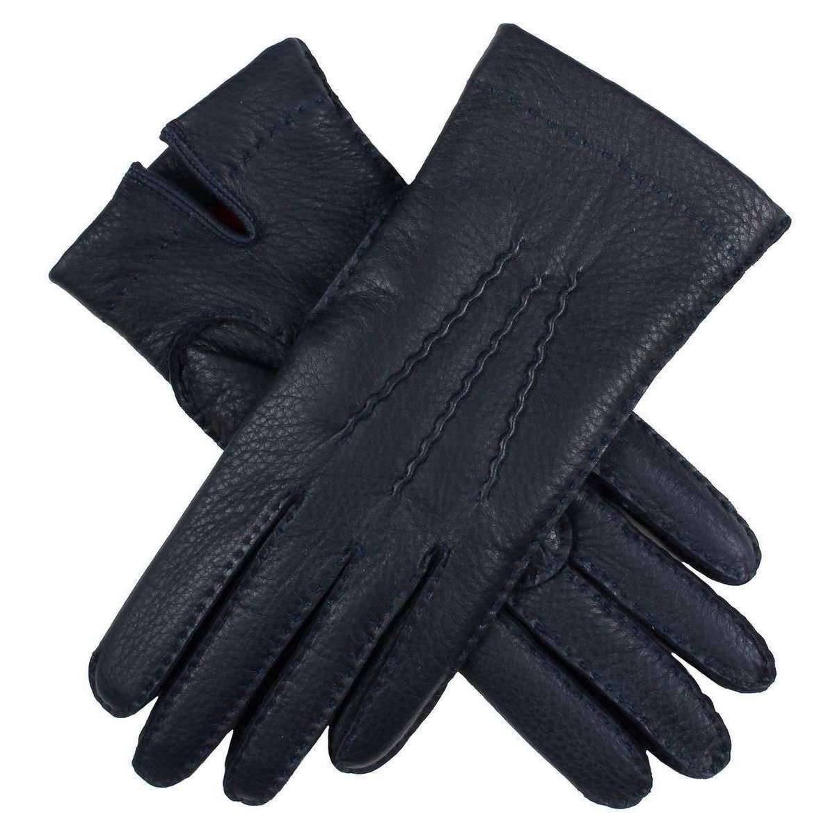 Dents Danbury Cashmere Lined Gloves - Navy/Navy/Red