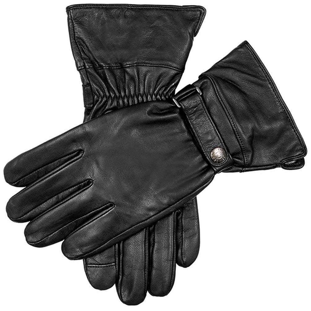 Dents Dartmouth Gauntlet Cuff Goatskin Leather Gloves - Black - Medium - 8.5-9" | 21.5-23cm