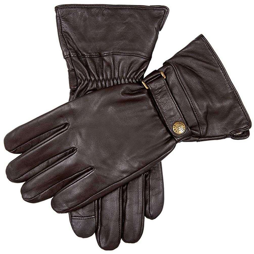 Dents Dartmouth Gauntlet Cuff Goatskin Leather Gloves - Brown