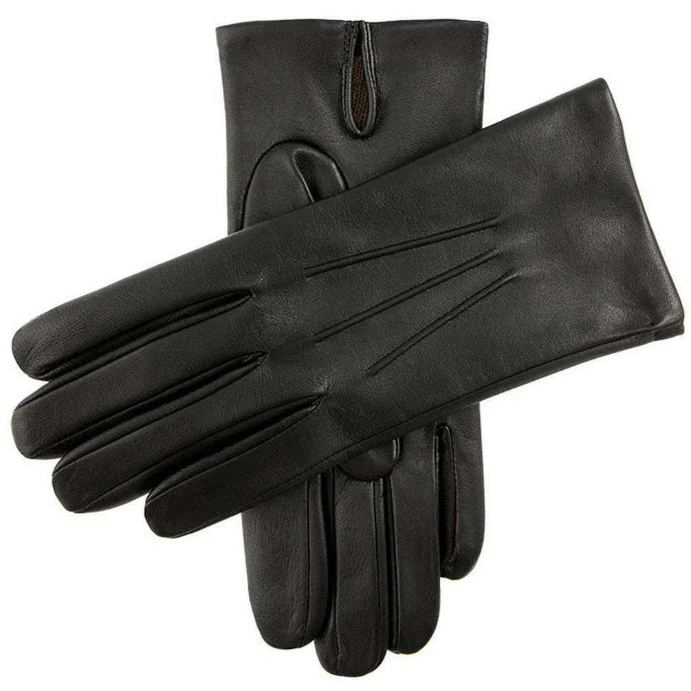 Dents Devizes Cashmere Lined Short Finger Leather Gloves - Black - Small - 7.5" | 19cm