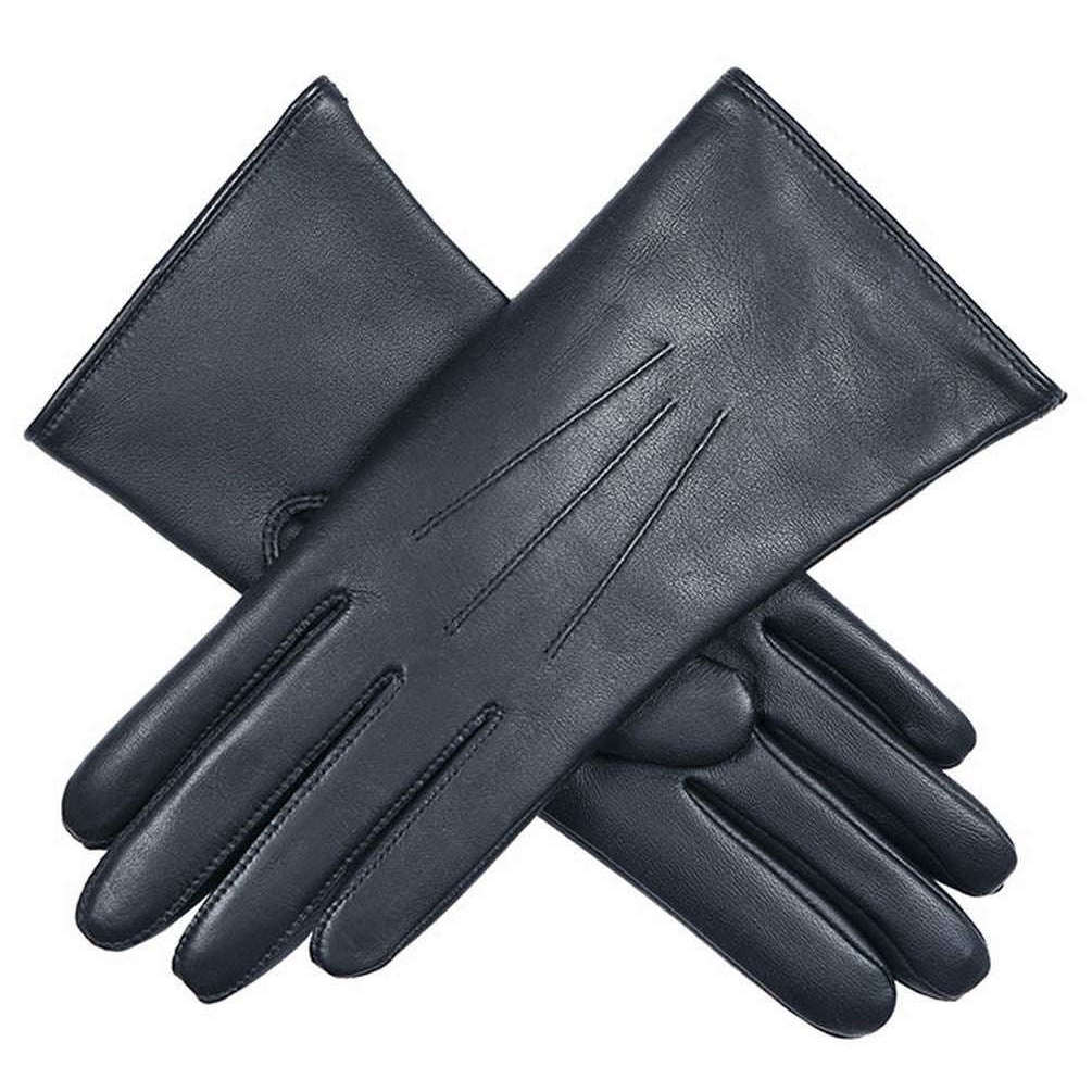 Dents Ednaston Touchscreen Leather Gloves - Navy/Grey