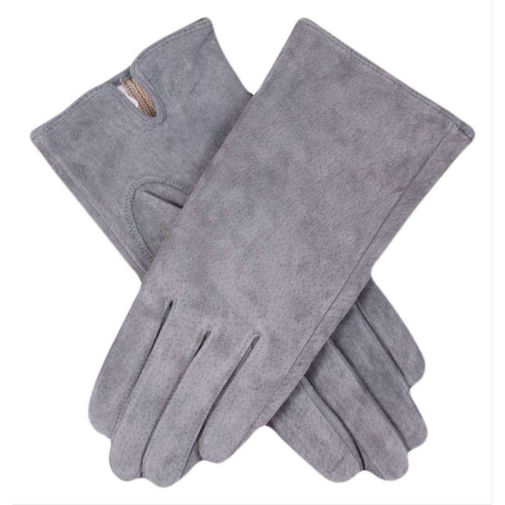 Dents Emily Suede Gloves - Charcoal