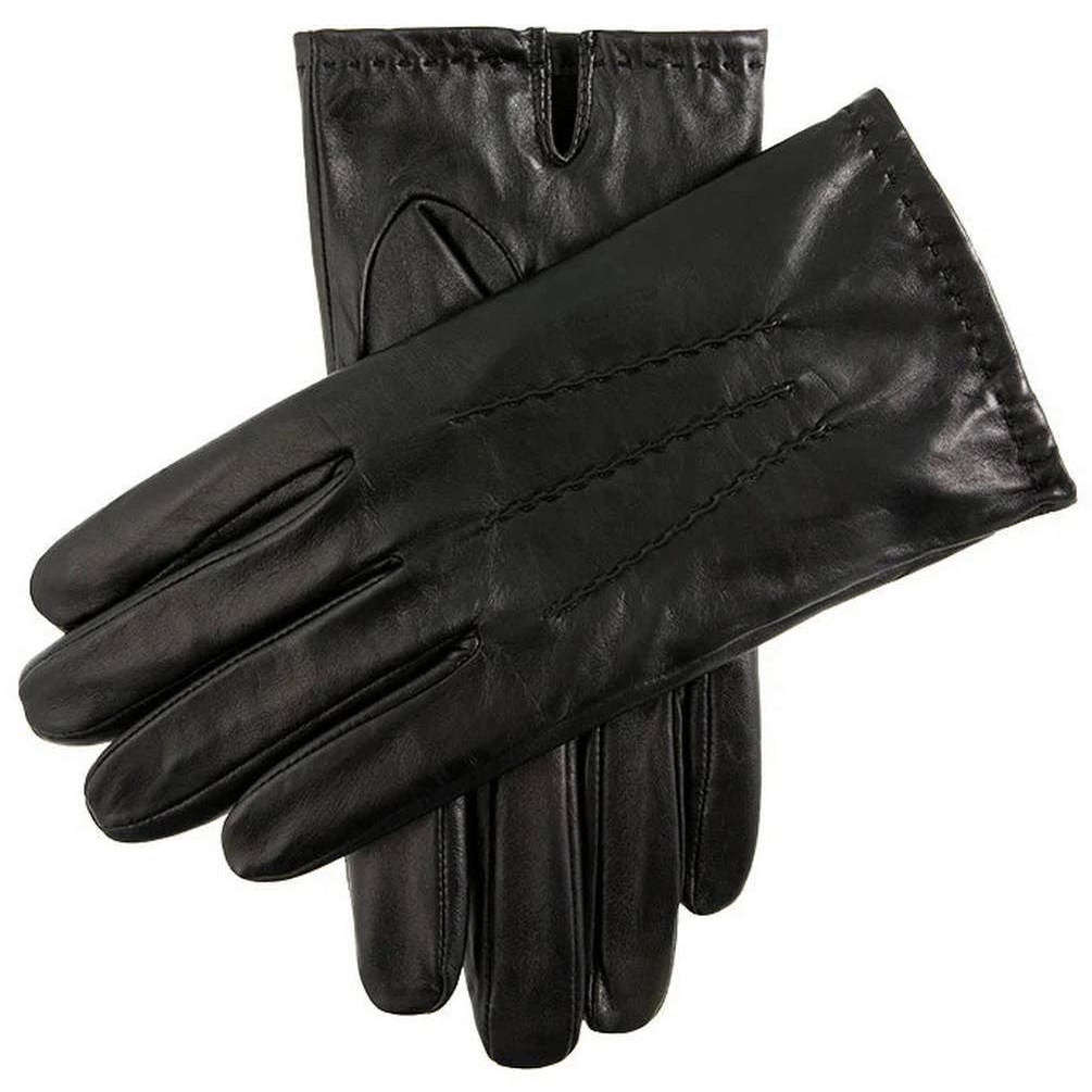 Dents Frome Short Finger Length Leather Gloves - Black - Small - 7.5-8" | 19-20.5cm