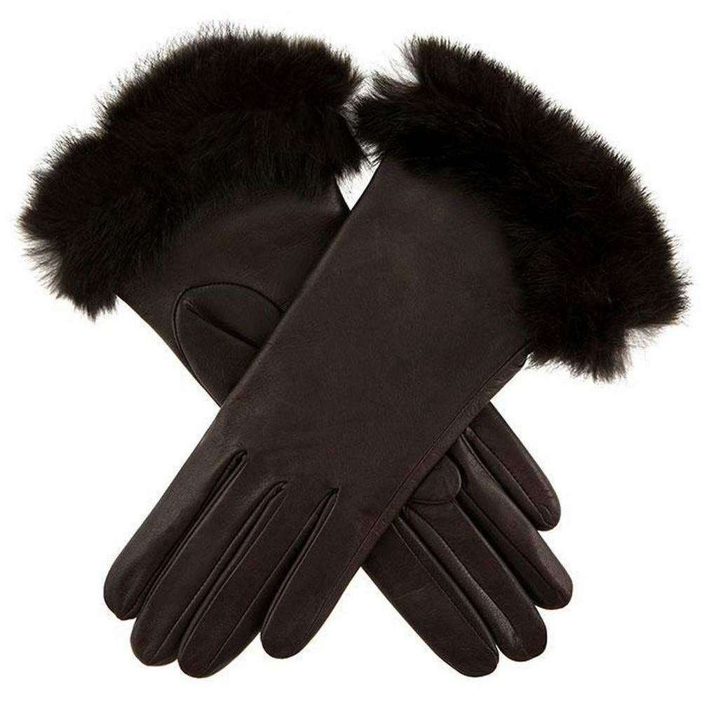 Dents Glamis Silk Lined Gloves - Mocca Brown/Brown/Ochre Yellow